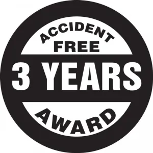 Accuform LHTL374 Hard Hat Stickers: Accident Free Award