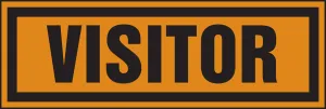 Accuform LHTL386 Hard Hat Stickers: Visitor