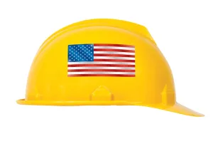 Accuform LHTL673 Hard Hat Stickers: American Flag