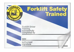 Accuform LKC236LPM Safety Label: Forklift Safety Trained