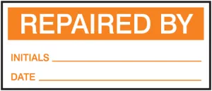 Accuform LPC426 Production Control Labels: Repaired By