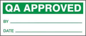 Accuform LPC446 Production Control Labels: QA Approved