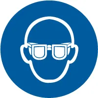 Accuform LSGM2034 ISO Mandatory Safety Label: Wear Eye Protection (2011)