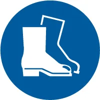 Accuform LSGM2148 ISO Mandatory Safety Label: Wear Safety Footwear (2011)
