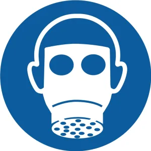 Accuform LSGM2162 ISO Mandatory Safety Label: Wear Respiratory Protection (2011)