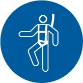 Accuform LSGM2292 ISO Mandatory Safety Label: Wear Safety Harness (2011)