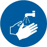 Accuform LSGM4082 ISO Mandatory Safety Label: Wash Your Hands (2011)