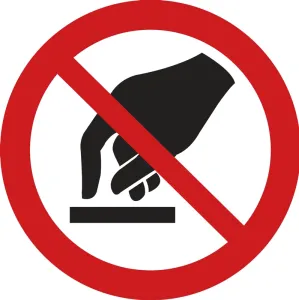 Accuform LSGP6434 ISO Prohibition Safety Label: Do Not Touch (2011)