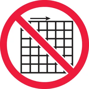 Accuform LSGP6502 ISO Safety Label - Prohibition- 2003/2011