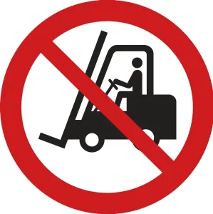 Accuform LSGP6794 ISO Prohibition Safety Label: No Access For Forklifts (2011)