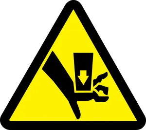 Accuform LSGW1412 ISO Safety Label: Warning - Keep Hands Out - 2003/2011