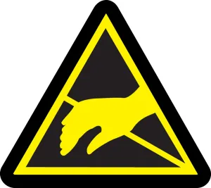 Accuform LSGW1714 ISO Warning Safety Label: Static Sensitive Hazard - 2003/2011