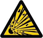 Accuform LSGW1834 ISO Warning Safety Label: Explosive Material (2011)