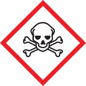 Accuform LZH626EV5 GHS Pictogram Label: Skull & Crossbones