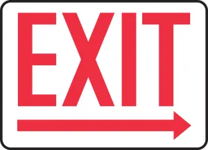Accuform MADC534XT Safety Sign: Exit (Right Arrow Below)