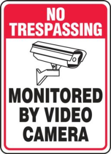 Accuform MASE900XT 10" x 7" No Trespassing Safety Sign: Monitored by Video Camera Dura-Plastic