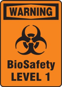 Accuform MBHZ321XP 14" x 10" OSHA Warning Biohazard Sign: BioSafety Level, Accu-Shield
