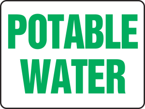 Accuform MCAW501VP Safety Sign: Potable Water