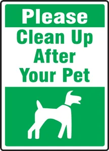 Accuform MCAW560XV Pet Signs: Please Clean Up After Your Pet
