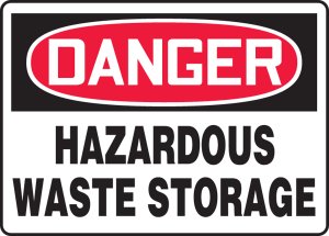 Accuform MCHG029VP OSHA Danger Safety Sign: Hazardous Waste Storage