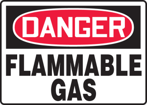 Accuform MCHG049XV OSHA Danger Safety Sign: Flammable Gas