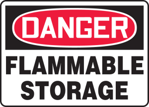 Accuform MCHG055VS OSHA Danger Safety Sign: Flammable Storage