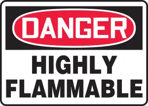 Accuform MCHG070XP OSHA Danger Safety Sign: Highly Flammable