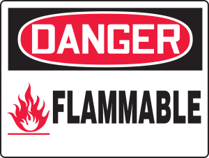 Accuform MCHL021VA BIGSigns OSHA Danger Safety Sign: Flammable