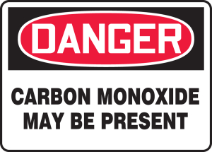 Accuform MCHL081VA OSHA Danger Safety Sign: Carbon Monoxide May Be Present