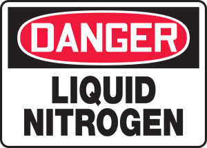 Accuform MCHL115VS OSHA Danger Safety Sign: Liquid Nitrogen