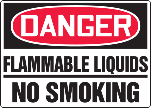Accuform MCHL149XT OSHA Danger Safety Sign: Flammable Liquids - No Smoking
