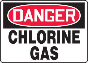 Accuform MCHL153VA OSHA Danger Safety Sign: Chlorine Gas