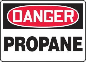 Accuform MCHL206VP OSHA Danger Safety Sign: Propane