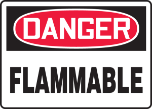 Accuform MCHL231VP OSHA Danger Safety Sign: Flammable