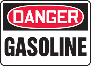 Accuform MCHL241VA OSHA Danger Safety Sign: Gasoline