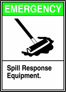 Accuform MCHL524VP Safety Sign: Emergency - Spill Response Equipment