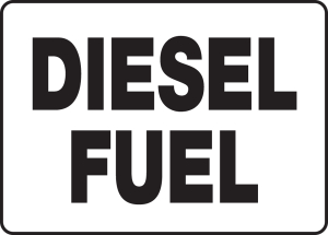 Accuform MCHL545VA Safety Sign: Diesel Fuel