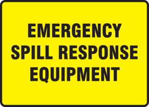 Accuform MCHL565VA Safety Sign: Emergency Spill Response Equipment