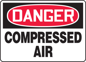 Accuform MCPG018VA OSHA Danger Safety Sign: Compressed Air