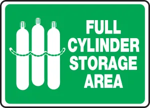 Accuform MCPG515VP Safety Sign: Full Cylinder Storage Area