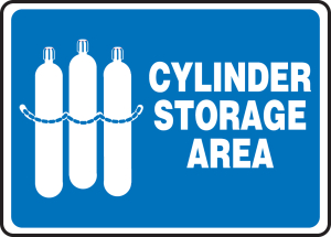 Accuform MCPG520VP Safety Sign: Cylinder Storage Area