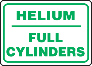 Accuform MCPG538VP Safety Sign: Helium - Full Cylinders