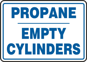 Accuform MCPG544VP Cylinder Sign: Propane Cylinder Status
