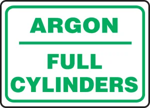 Accuform MCPG565XV Safety Sign: Argon - Full Cylinders