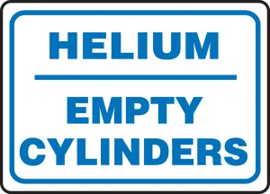 Accuform MCPG568VP Safety Sign: Helium - Empty Cylinders