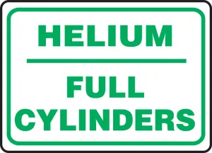 Accuform MCPG569XP Safety Sign: Helium - Full Cylinders