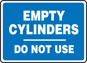 Accuform MCPG585VA Safety Sign: Empty Cylinders - Do Not Use