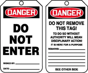 Accuform MDT164CTP OSHA Danger Safety Tag: Do Not Enter