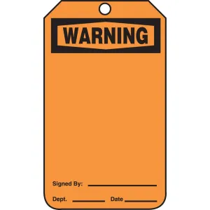 Accuform MDT317CTP OSHA Warning Safety Tag: Blank/Do Not Remove