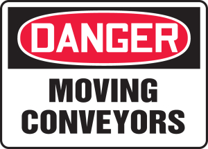 Accuform MECN001VP OSHA Danger Safety Sign: Moving Conveyors